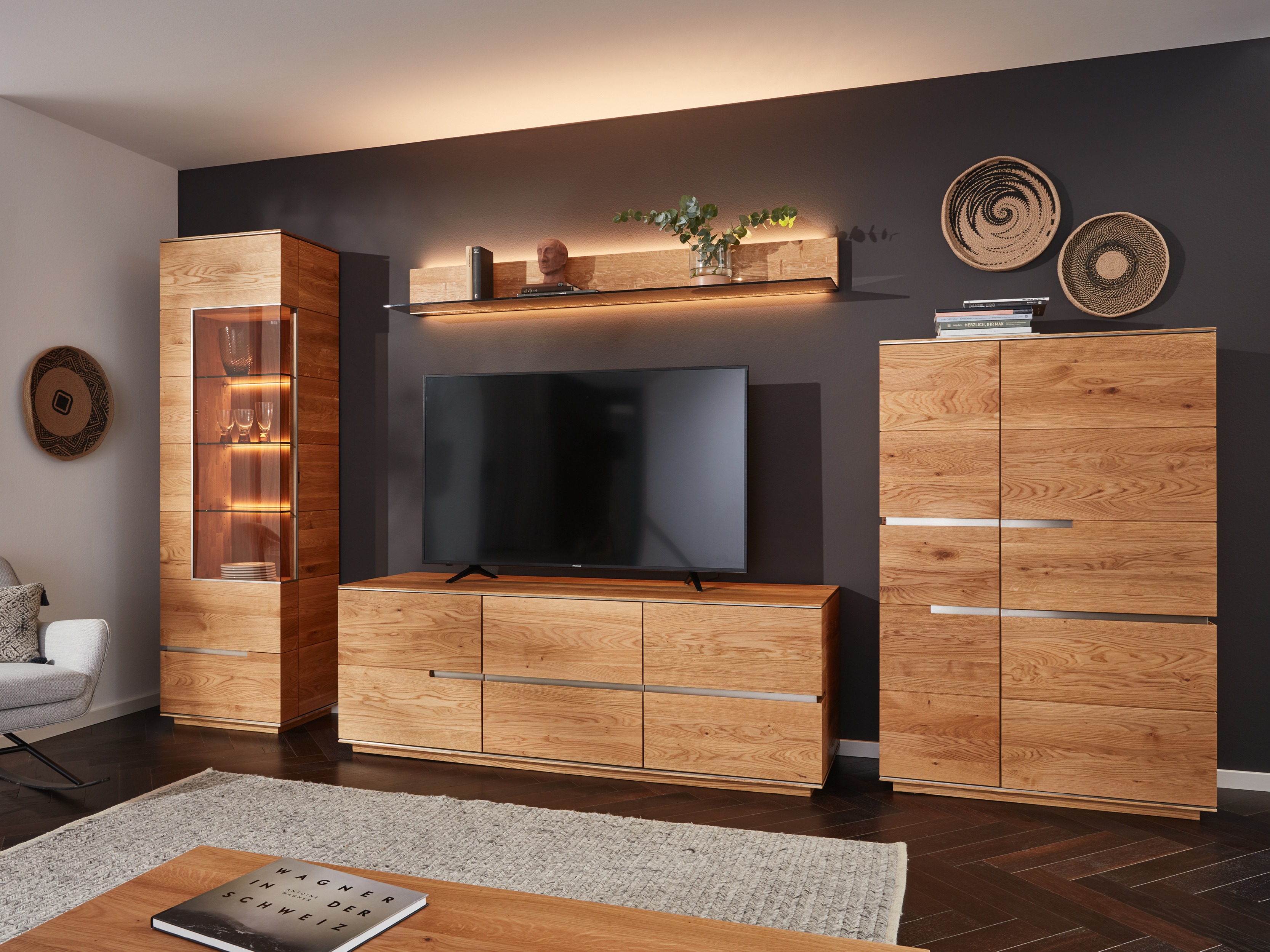 massivholz-wohnwand - multi-möbel