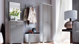 Garderobe Grau Weiss web