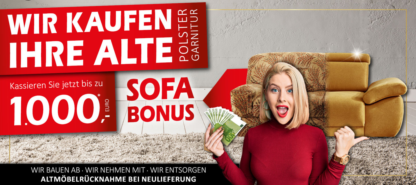 Sofa-Bonus bei Altmöbelrücknahme