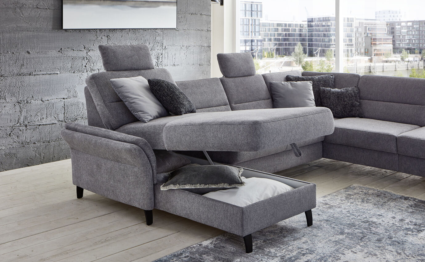 Sofa Steinpol SitMore Westerland Bettkasten