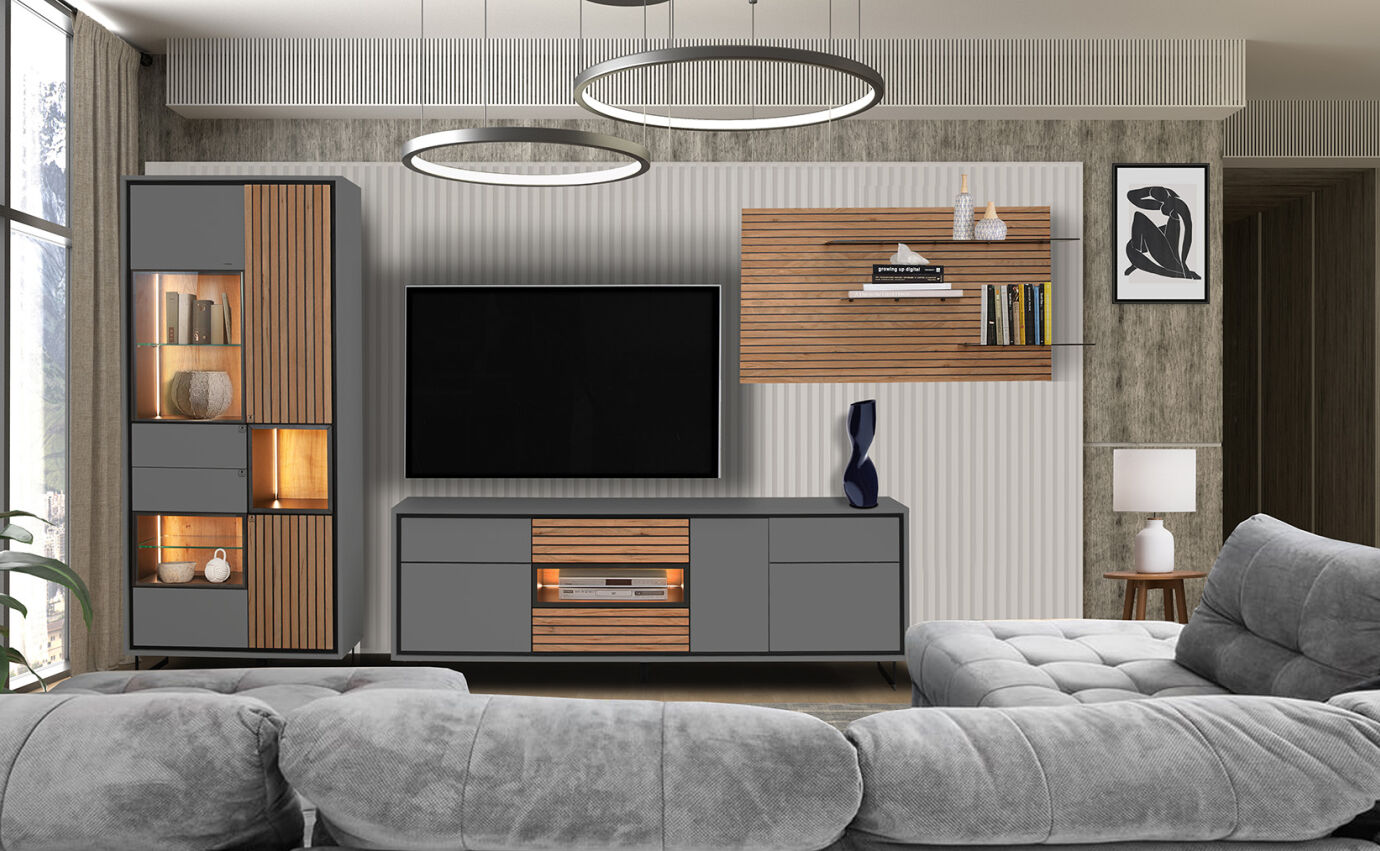 Wohnwand Larix Linea individuelle Planung