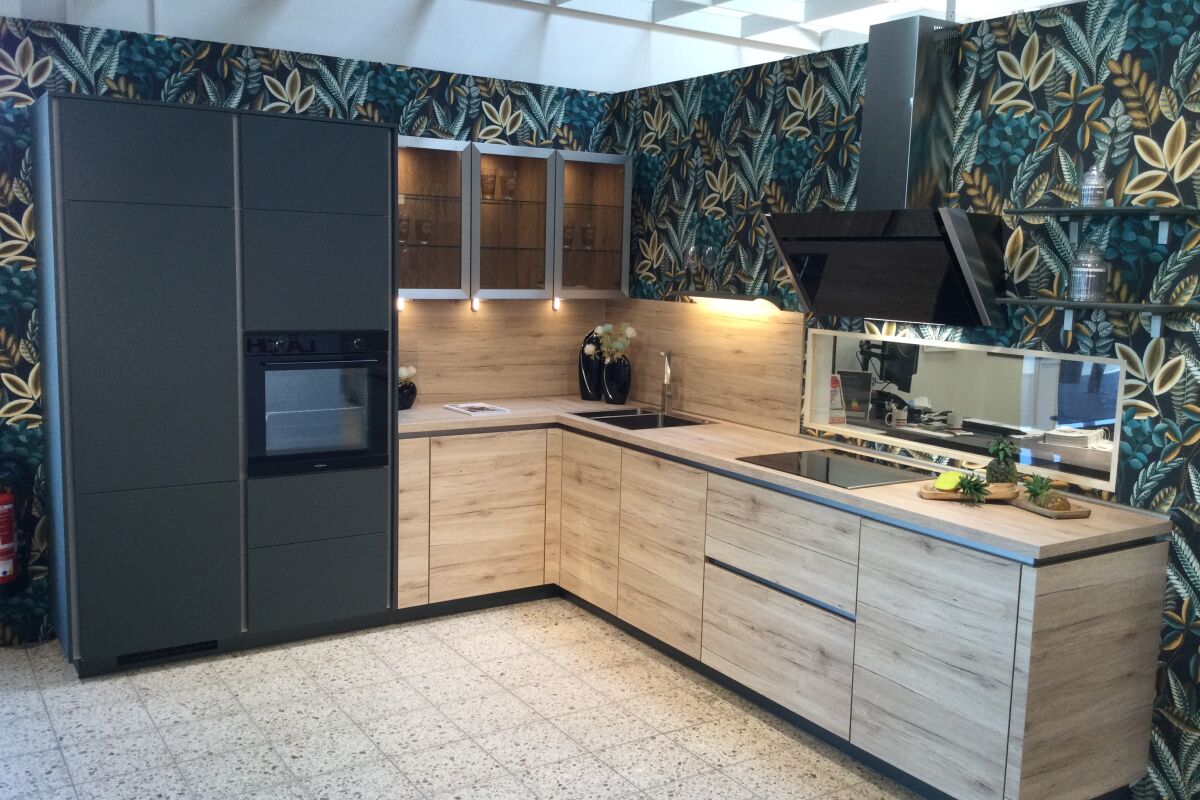 Nobilia Einbauküche Easytouch Lacklaminat Mineralgrün