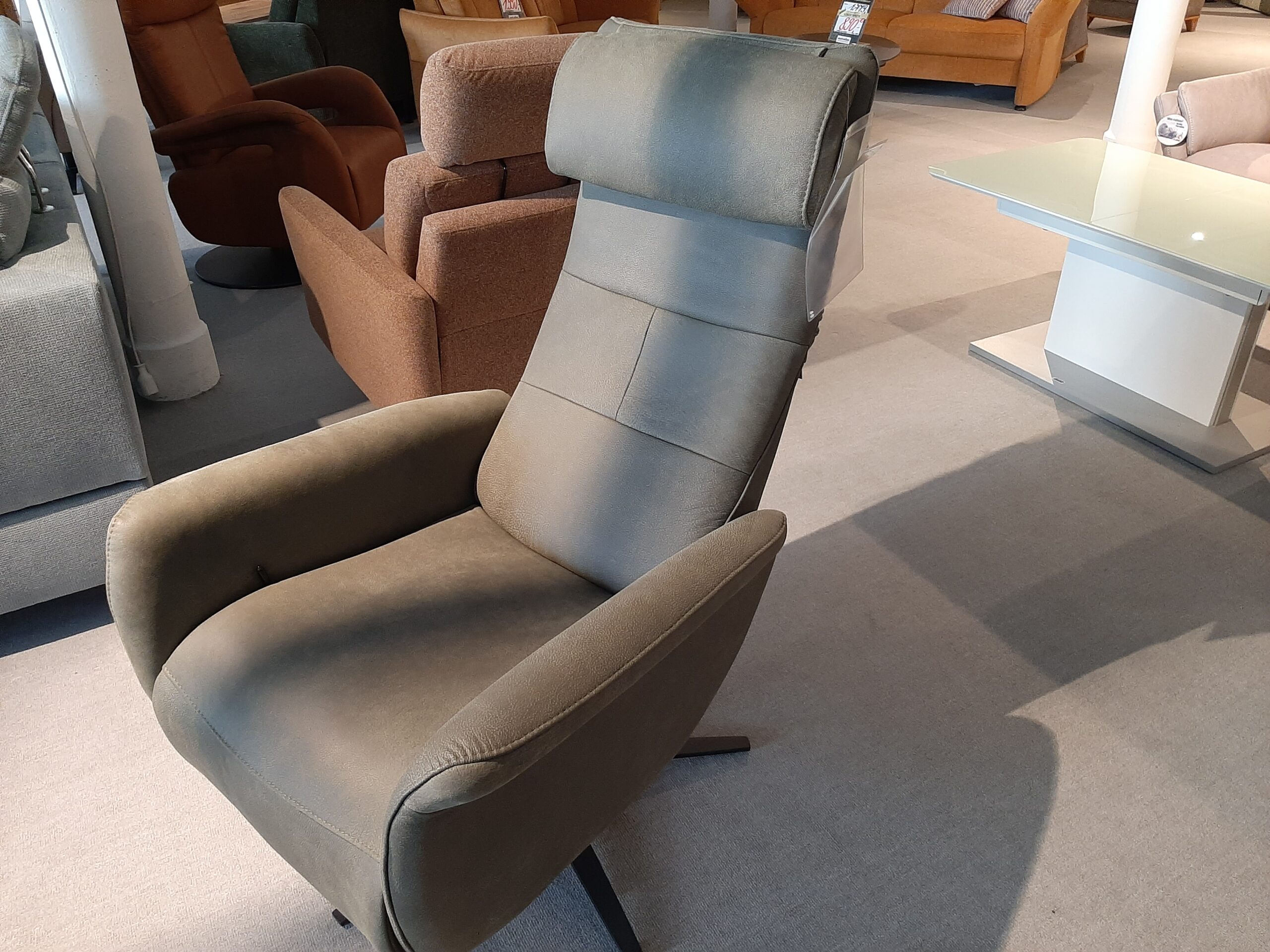 Relaxsessel Leder olive von Hukla – Bild 3