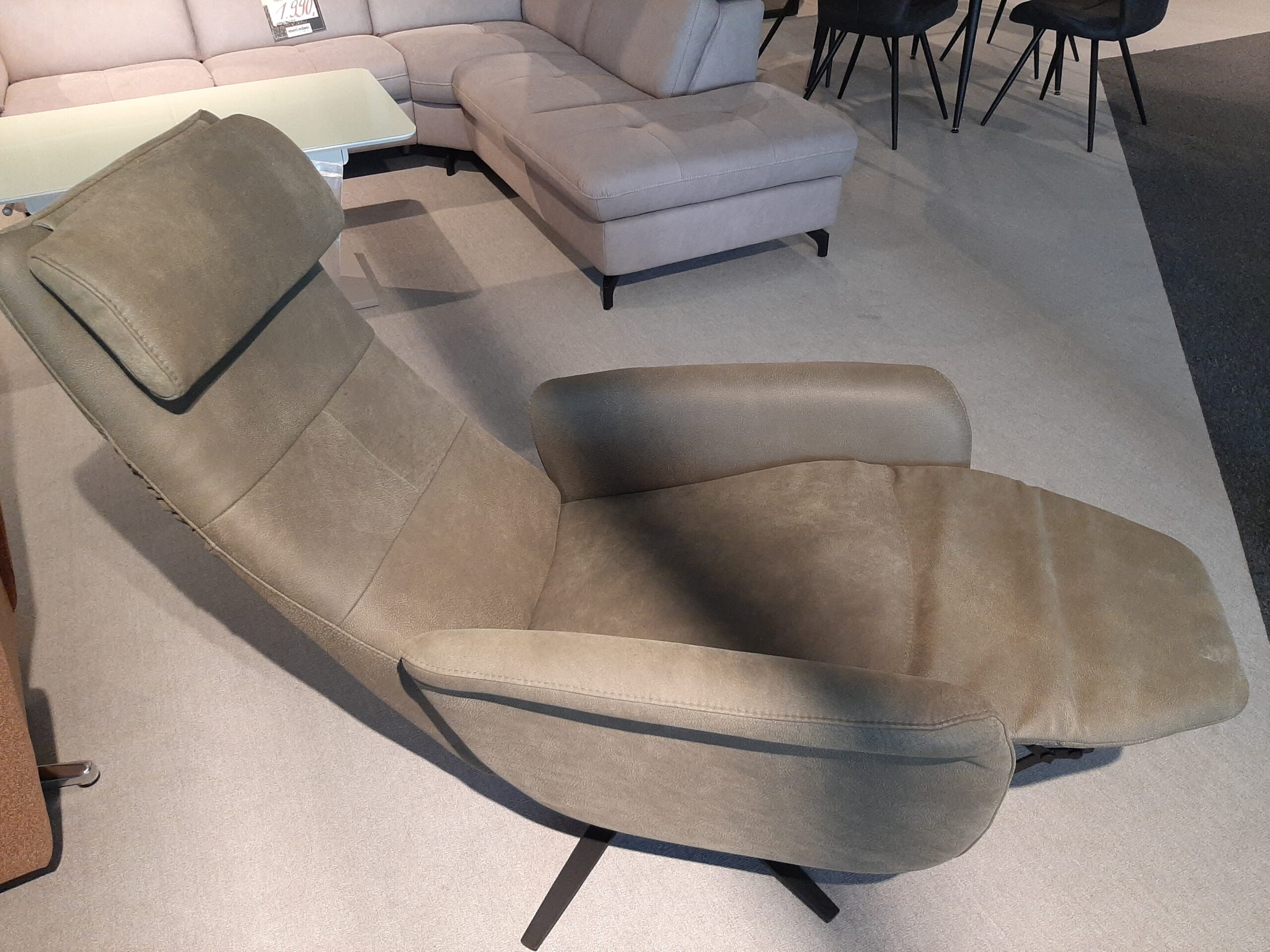 Relaxsessel Leder olive von Hukla