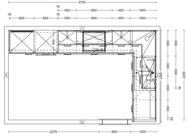 Alternative view of Nobilia - Einbauküche Senso jade/weiß - für Wohnungstyp WBS70