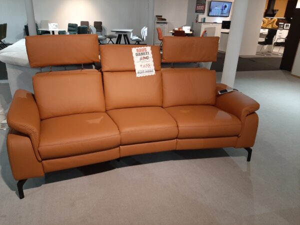 Rundsofa in Leder mit Relaxfunktion