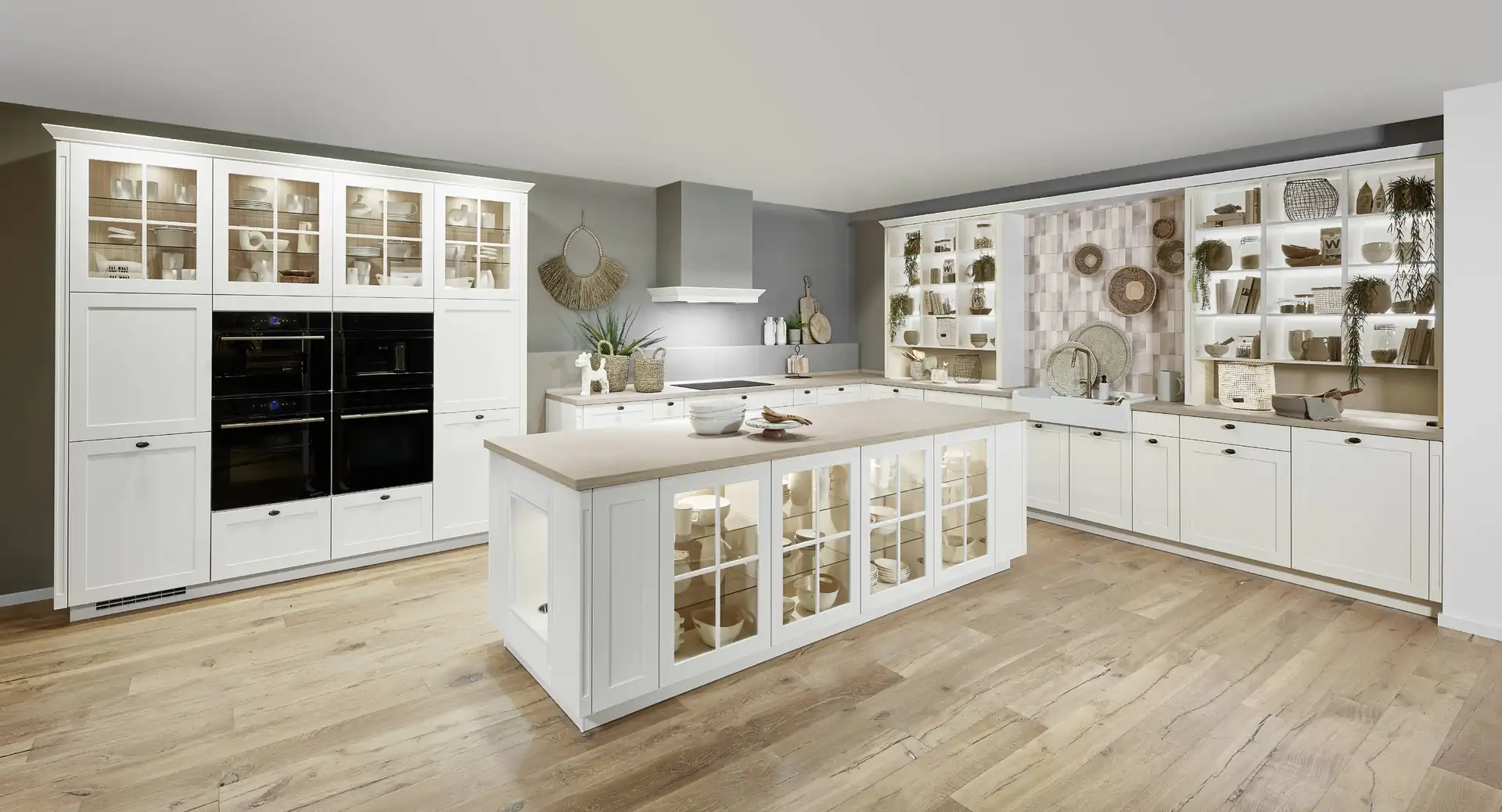 Nobilia Nordic 793 Magnolia Landhausküche mit Insel